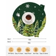 thumbnail image 6 of 13 Inch Round Placemats Set of 4, Christmas Snowflakes Non Slip Heat Insulation PP Table Mats, Xmas Winter Pine Trees Green Washable Place Mats for Kitchen Dining Party Table Decor, 6 of 7