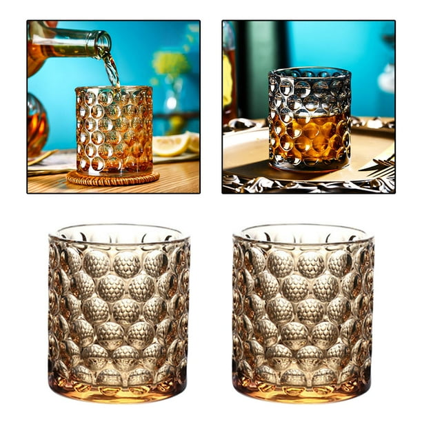 300ml Glass Cup Thick Weighted Bottom Drinking Glasses Amber