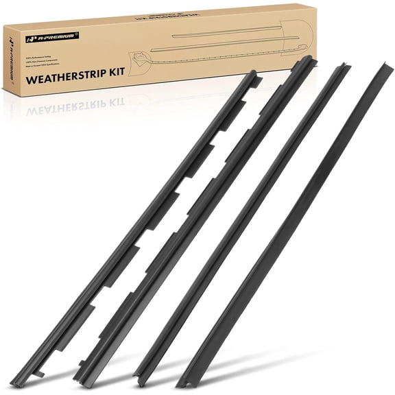 A-Premium 4PCS Window Molding Trim Weather Stripping Kit Compatible with Chevrolet Silverado 1500/2500/3500, Tahoe, Blazer & GMC Sierra 1500/2500/3500, Yukon & Cadillac Escalade