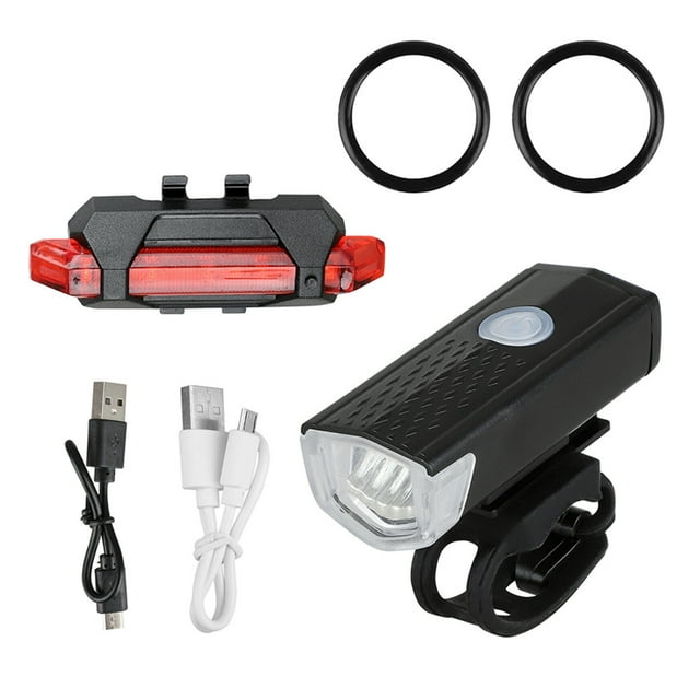 Kmbangi USB Rechargeable Bicycle Light 360-Degree Lighting Ip65 Waterproof Bicycle Front Rear Light