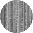 thumbnail image 1 of Ahgly Company Indoor Round Southwestern Gray Country Area Rugs, 6' Round, 1 of 4