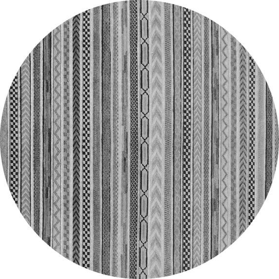 Ahgly Company Indoor Round Southwestern Gray Country Area Rugs, 6' Round