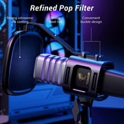 TONOR USB Gaming Microphone, RGB Streaming Microfono Set, PC Podcast Recording Computer Mic TC30S+
