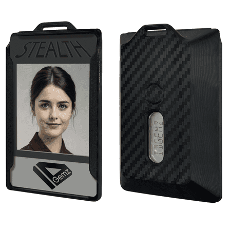 IDGemz Badge Holder for Safenet eToken Pass - Stealth Black - Holds up to 4 Badges