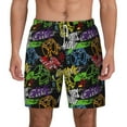 thumbnail image 2 of Picia Game Joysticks pattern Mens Swim Trunks with Compression Liner Stretch Beach Shorts Quick Dry with Zipper Pockets No-Chafing Board Shorts-3X-Large, 2 of 9