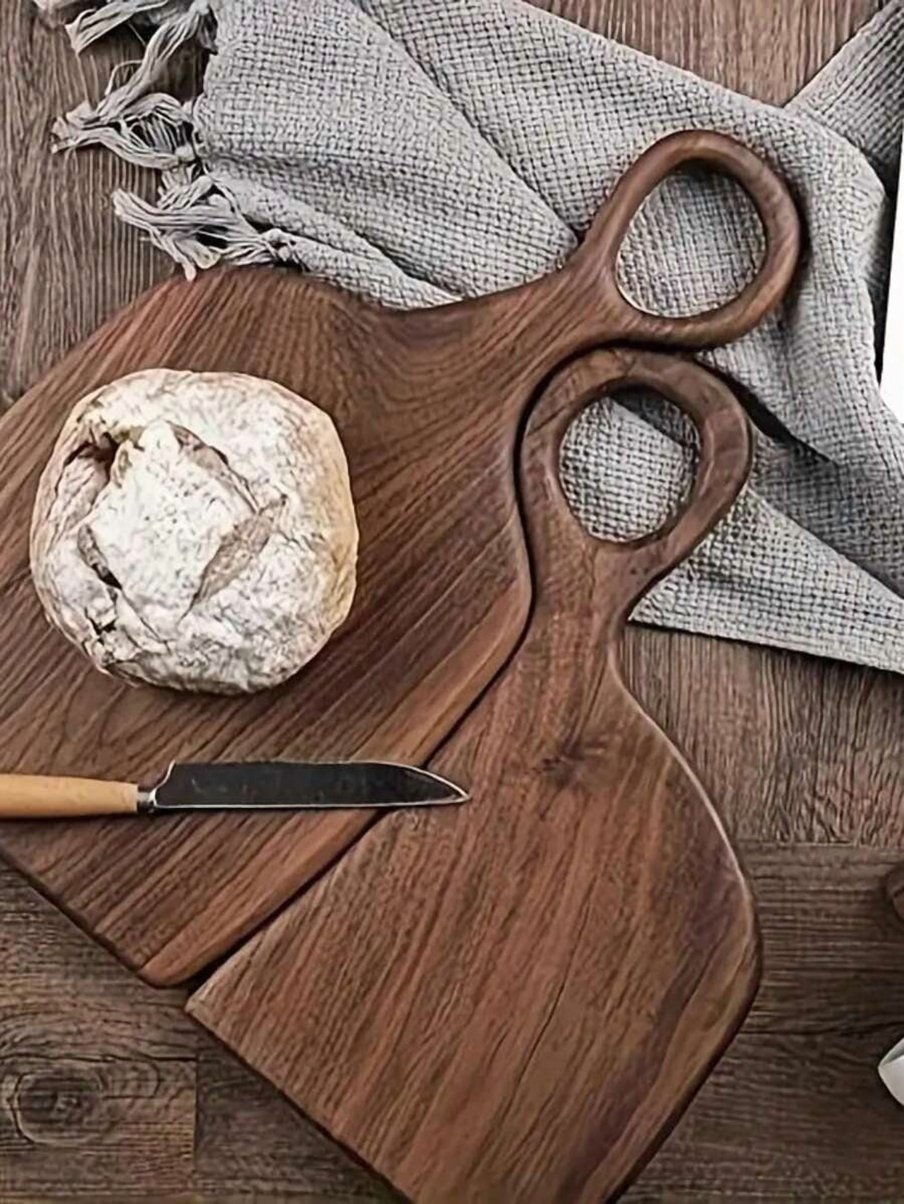 Walnut Cutting Board Set of 2, Large Solid Wood Chopping Boards for Kitchen Food Preparation, Decorative Charcuterie Serving Trays, High-Quality Handmade Wood Kitchen Accessories