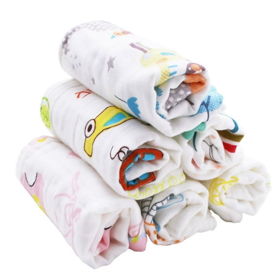 Necvior Assorted Pattern Hankies Pocket Square Baby Cotton Saliva Towel Kids Square Hankies Cotton Handkerchiefs for Casual