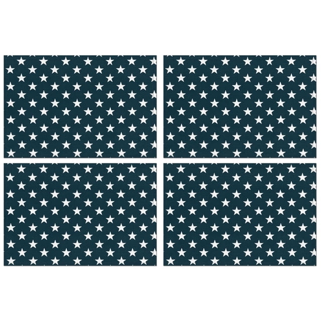 Red Gingham Placemat Red Gingham Colored Table Mat Dining Table Mats for Tea Parties Dinner Table Setting Decorations-Star 4 Pack