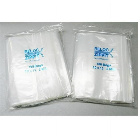 ITW Dymon MGP MGZ2P1013 10 x 13 in. 2 mil Zippit Resealable Plastic Bags - Clear