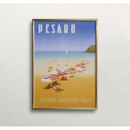 Pesaro Italy Travel Poster, Unframed Paper Poster 8x10in