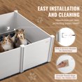 thumbnail image 3 of VEVOR Dog Whelping Box 59.8x59.8x24.0in PVC with Rails Pee Pad for Dogs Puppies, 3 of 9