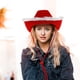thumbnail image 3 of Sombreros de vaquera de Navidad, sombreros de Papá Noel, gorra occidental con ala blanca, sombrero occidental para fiesta de Navidad, accesorio de disfraz occidental, 3 of 8