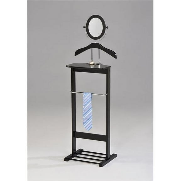 Valet - Black & Chrome, 56.5 x 17.5 x 13 in.