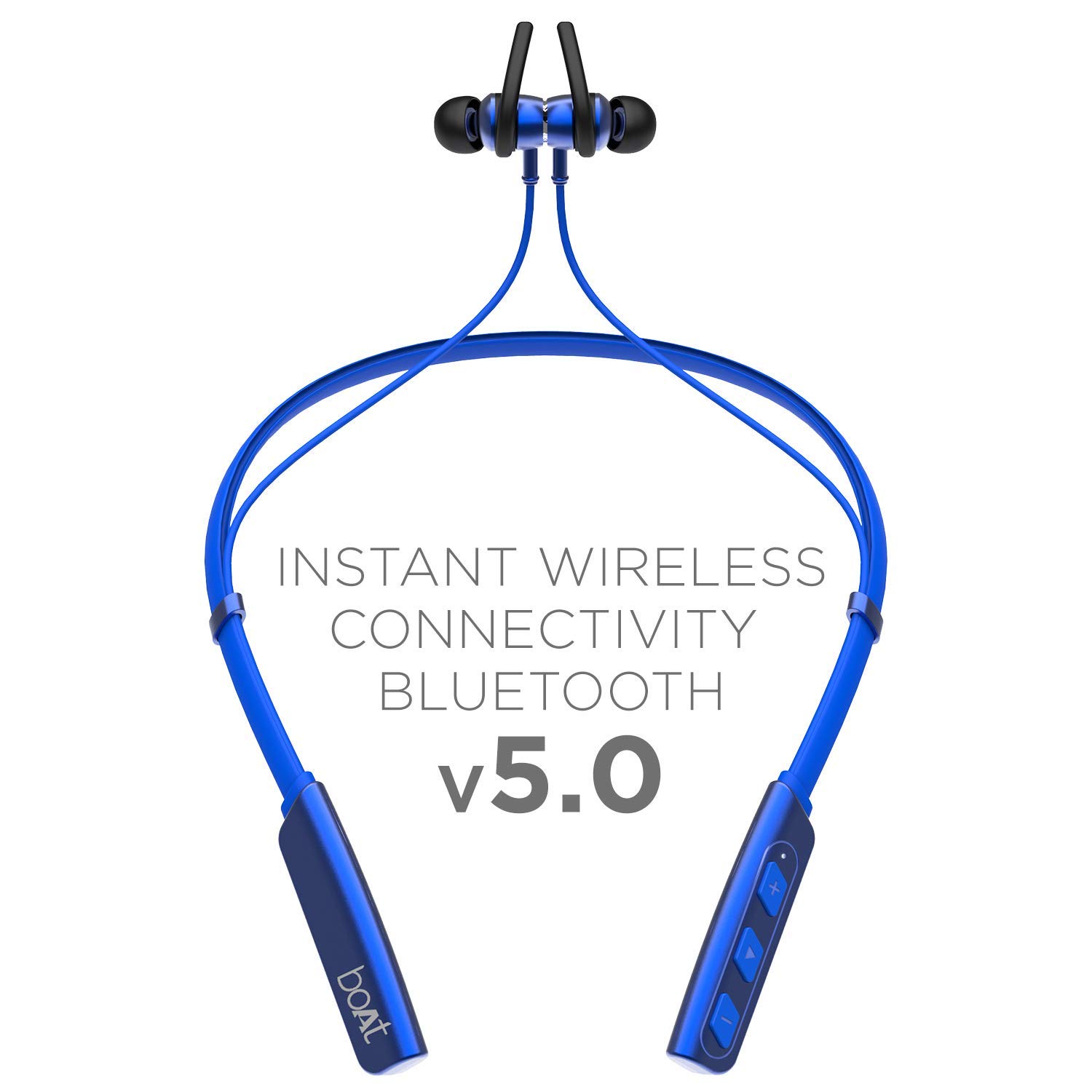 boAt Rockerz 235V2 Bluetooth Wireless In Ear Earphones With Mic With Asap Charge Technology, V5.0, Call Vibration Alert, Magnetic Eartips And Ipx5 Water & Sweat Resistance (Blue) - image 4 of 5