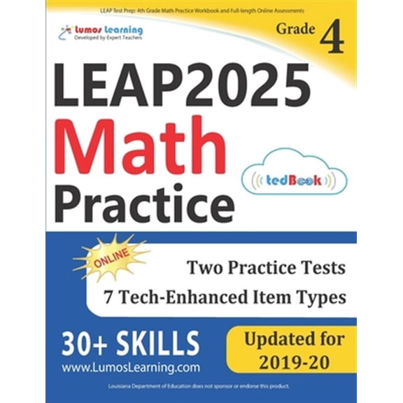Pre-Owned Leap by Lumos Learning LEAP Test Prep: 4th Grade Math Practice Workbook and Full-length Online Assessments: LEAP Study Guide, Book 2, (Paperback)