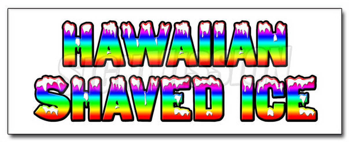 Hawaiian Shave Ice Decal 28" Concession Trailer Cart Food Truck Vinyl Sticker 