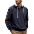 thumbnail image 1 of pstuiky camisetas de manga larga para hombre, Blusa informal y moderna de color liso con capucha, manga larga y bolsillos abotonados para hombre Tops casuales para hombres xxxl, 1 of 5