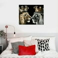 thumbnail image 5 of Nawypu  Lion King and Queen Canvas Wall Art Black and White African Wild Animals with Crown Picture Poster Lion and Lioness Animal Romantic Artwork for Bedroom Decor, 5 of 6