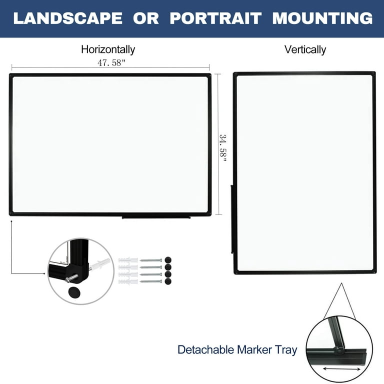 ZHIDIAN Large Whiteboard Film, 48 x 36 Inch Magnetic Dry Erase