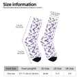 thumbnail image 2 of Honeii Lavender Flowers Print Adult Socks,Crew Socks,Casual Calf Socks,Daily Wear Socks for Men & Women, Perfect for Sports, Casual and Everyday Use, 2 of 6