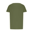 thumbnail image 3 of Army Green M WIZUTIZ T Shirts for Women up to 50% Off Cotton Blend Tee Solid Cotton Linen Fluffy Short Sleeve T-shirt Pure Colour Ladies Blouse Holiday Beach Plain Tshirts Lightweight Plus Crew Neck, 3 of 6