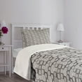 thumbnail image 3 of Ambesonne Abstract Quilted Bedspread Set 2 Pcs, Stone Wall Pattern, Twin Size, Grey Pale Grey, 3 of 5