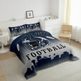 thumbnail image 3 of jejeloiu American Rugby City Queen Comforter Set,Rugby Sports Bedding Sets,American Ball Games Bedding Comforter Set,Room Breathable Decorative Reversible,3 Pieces, 3 of 8