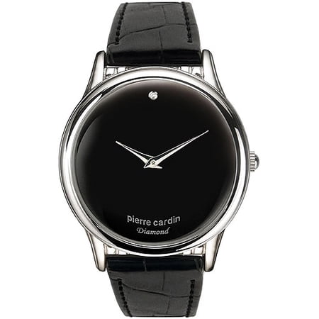 Pierre Cardin Ladies Diamond Dial Watch with Silvertone Case