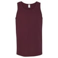 thumbnail image 5 of Gildan Heavy Cotton Men's Tank Top, Comfortable Sleeveless Undershirt, Classic Fit, Maroon, Size-XL, 5 of 5