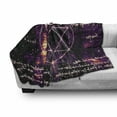 thumbnail image 3 of Geometry Soft Flannel Fleece Throw Blanket, Vitruvian Man with Occult Themes Secret of the Universe Graphic, Cozy Plush for Indoor and Outdoor Use, 70" x 90", Purple, by Ambesonne, 3 of 6