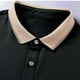 thumbnail image 4 of Camisa de manga corta para hombre, camisas de moda informales con solapa que absorben el sudor, camiseta para hombre XL negro, 4 of 9