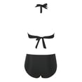 thumbnail image 4 of Women's Bikini Set Printed Two Piece Sexy Swimsuit with Removable Bra Pads No Underwire Tie Side for Beach Vacation,Black,L, 4 of 5