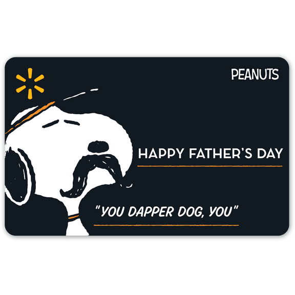 Snoopy Happy Father Day Walmart Gift Card