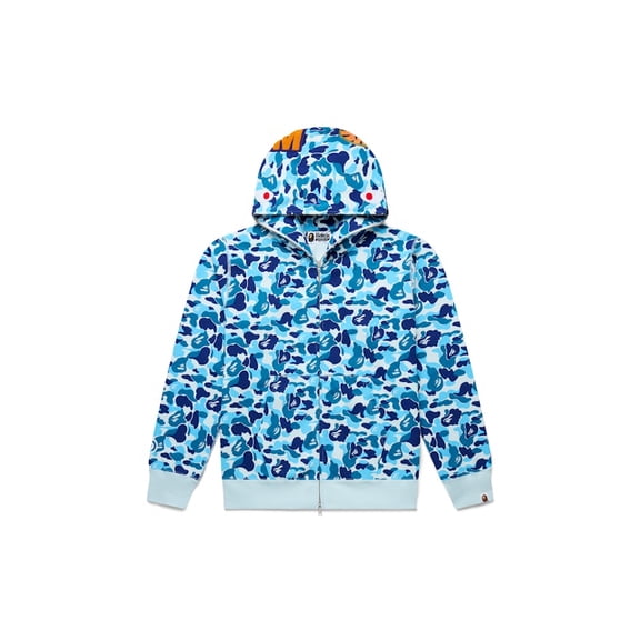 BAPE Men's ABC Camo Shark Full Zip Hoodie Blue, from StockX