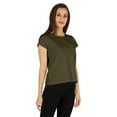 thumbnail image 3 of Inkmeso Solid Short Sleeve Basic T-Shirt For Womens Patch Pocket Casual Summer Basic Top, 3 of 7