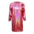 thumbnail image 3 of SXcggal One Robe à Paillettes Fines pour Enfants Manches Longues Col Rond Robe Droite Respirante Mignonne Décontractée Robe Fille, 3 of 3