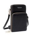 thumbnail image 5 of Bolso de hombro transparente para teléfono para mujer, Cartera de cuero Pu con pantalla táctil negra de 1 pieza, tarjetero para mujer con correa para el hombro y pulsera, 5 of 5