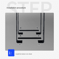 thumbnail image 2 of 1 Set Under Desk PC Mount Bracket for Computer Case Computer Mainframe Hanger Host Box Stand Bracket Rack Black, 2 of 10
