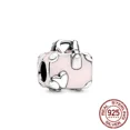 thumbnail image 2 of Original Sterling Silver Pink Animal Car Heart Murano Lucite Beads Beaded Pendant for PandoraDIYBracelet Women's Jewelry Gift, 2 of 6
