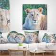 thumbnail image 4 of Designart Large Lion Relaxing in Forest - African Wall Throw Pillow - 12x20, 4 of 5