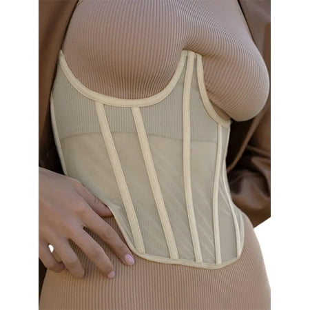 

MISOWMNJOY LM Women Shapewear Solid Color Boob Tube Top Waist Cinchers Body Shaper