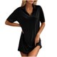 thumbnail image 2 of mfyjkho Vestidos de tallas grandes, Vestido holgado informal de color liso con solapa para mujer Vestidos para invitadas de boda para mujer xl, 2 of 9