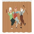 thumbnail image 3 of Ambesonne Retirement Shower Curtain, Senior Sirtaki Dance, 69"Wx70"L, Multicolor, 3 of 3