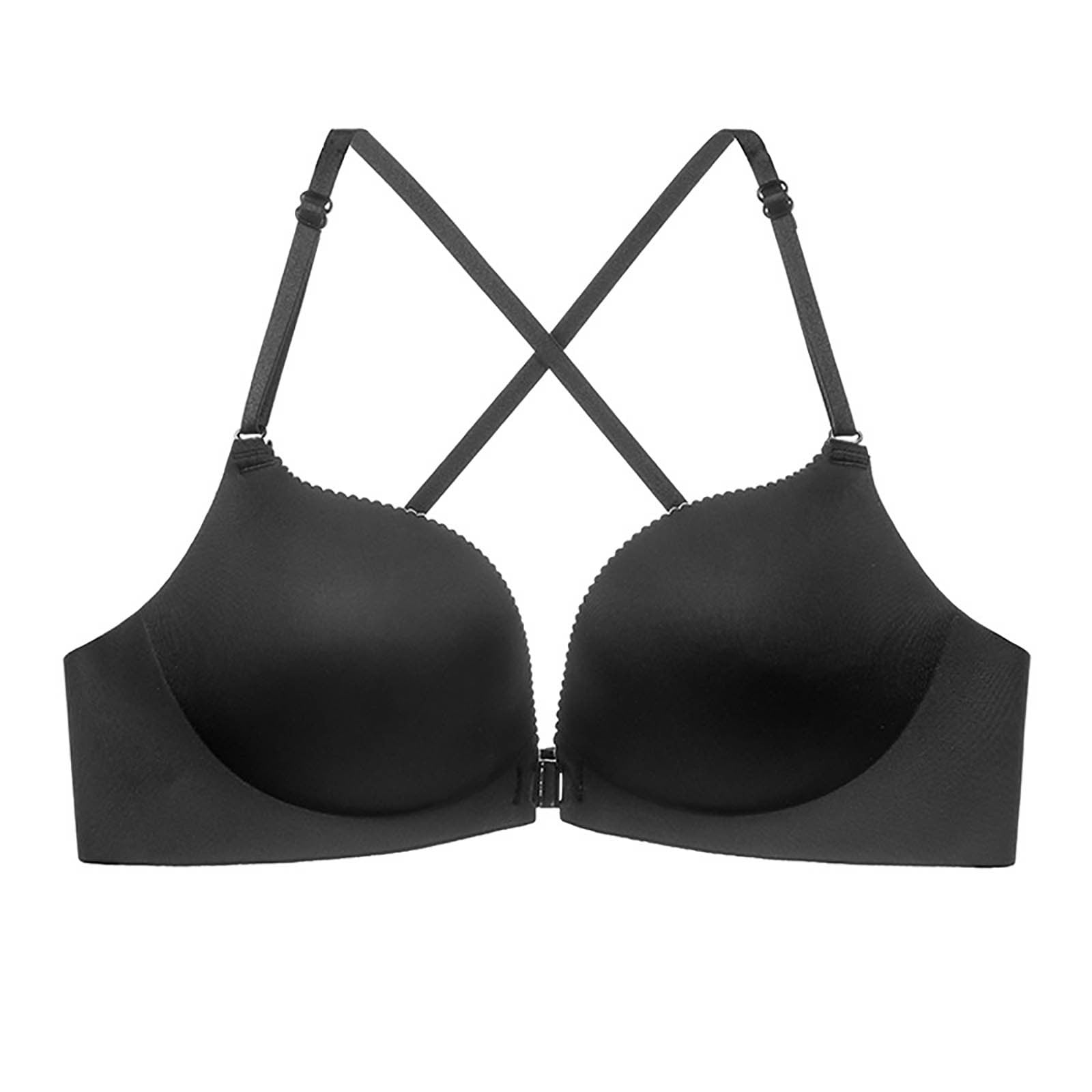 SELONE Bras for Women Push Up for Large Bust Front Closure Clip Zip Front  Snap No Show Lift Up Front Hook Close Lightly Front Thin Slip Upper Big  Chest Show Small Wedding