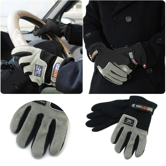 WIFKLSIIPG Adult Women Men's Warm Gloves Outdoor Ski Riding Gloves Windproof and Gloves Black Ash
