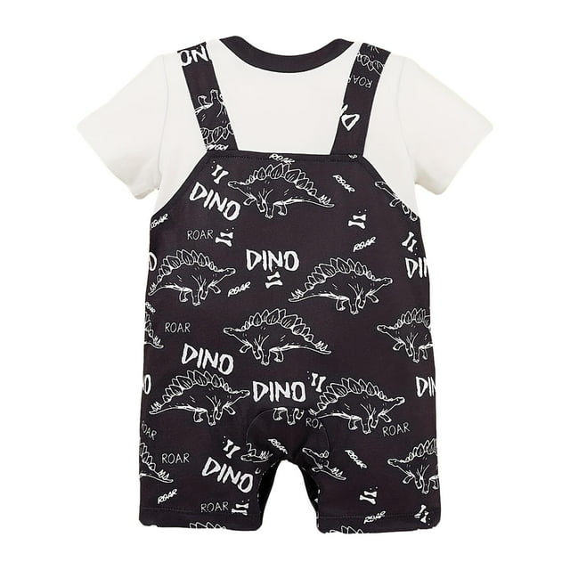 lionlar Newborn Infant Baby Summer Short Sleeve Rompers Round Neck with Printed Jumpsuit 3 to 6 Month