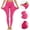 Hot Pink, variant on Women's High Waisted Yoga Pants with Pockets Tummy Control & Butt Lifting Workout Leggings Quick Dry Active Sports Pants Plus Size