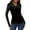 Black, variant on Women's Long Sleeve Shirts Slim Fitted Lace Velvet Patchwork Tops Stretchy Base Layer Basic Tight Undershirt