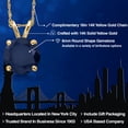 thumbnail image 2 of Gem Stone King 14K Yellow Gold Blue Sapphire Pendant Necklace for Women | 2.46 Cttw | Gemstone September Birthstone | Round 8MM | With 18 inch Chain, 2 of 6
