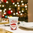 thumbnail image 6 of 10 Pieces Christmas Paper Cups Xmas Disposable Coffee Cups Santa Claus Merry Christmas Drinking Tea Paper Cup for Daily Use Holiday Party (White Red), 6 of 8